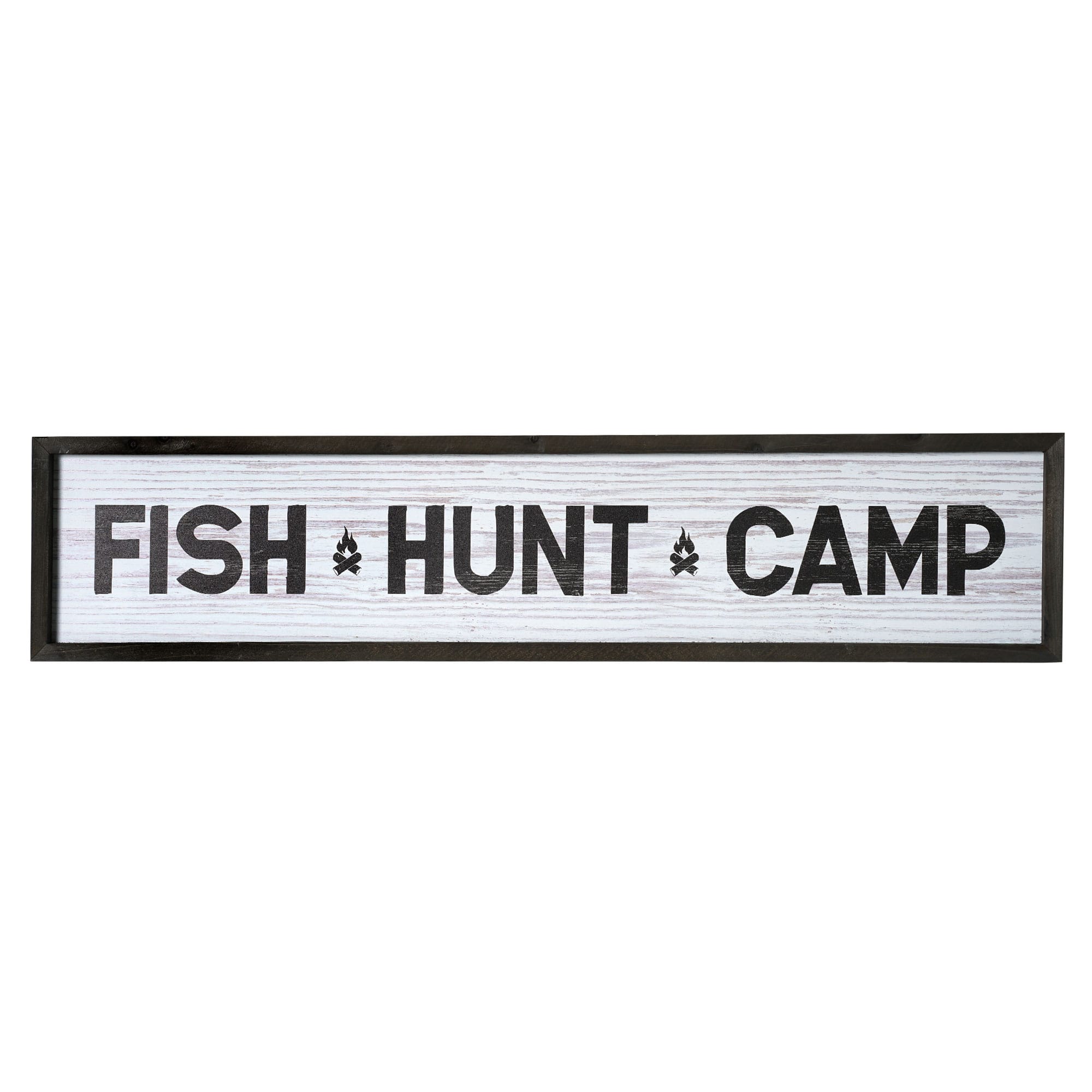 American Art Décor™ 36" Fish, Hunt, Camp Wood Novelty Wall Sign